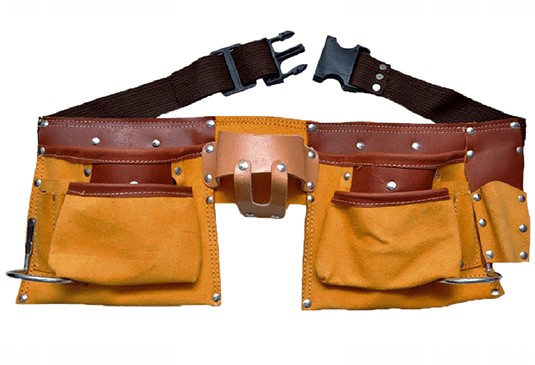 11 Pocket Professional Split Leather Carpenter Apron – Two Tone Leather (JCBL-9002)